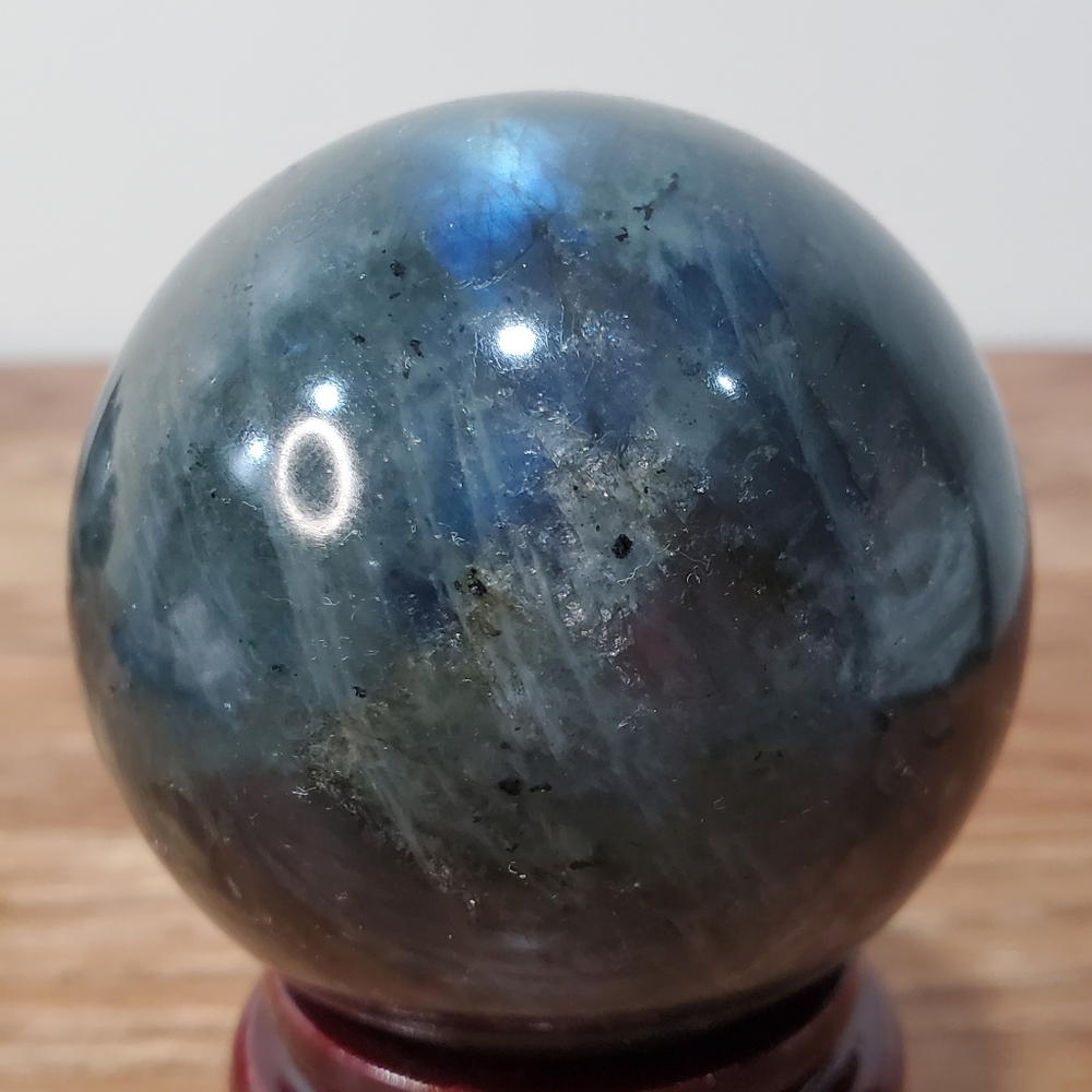 Labradorite Crystal Sphere 59mm - Picture 4 of 13